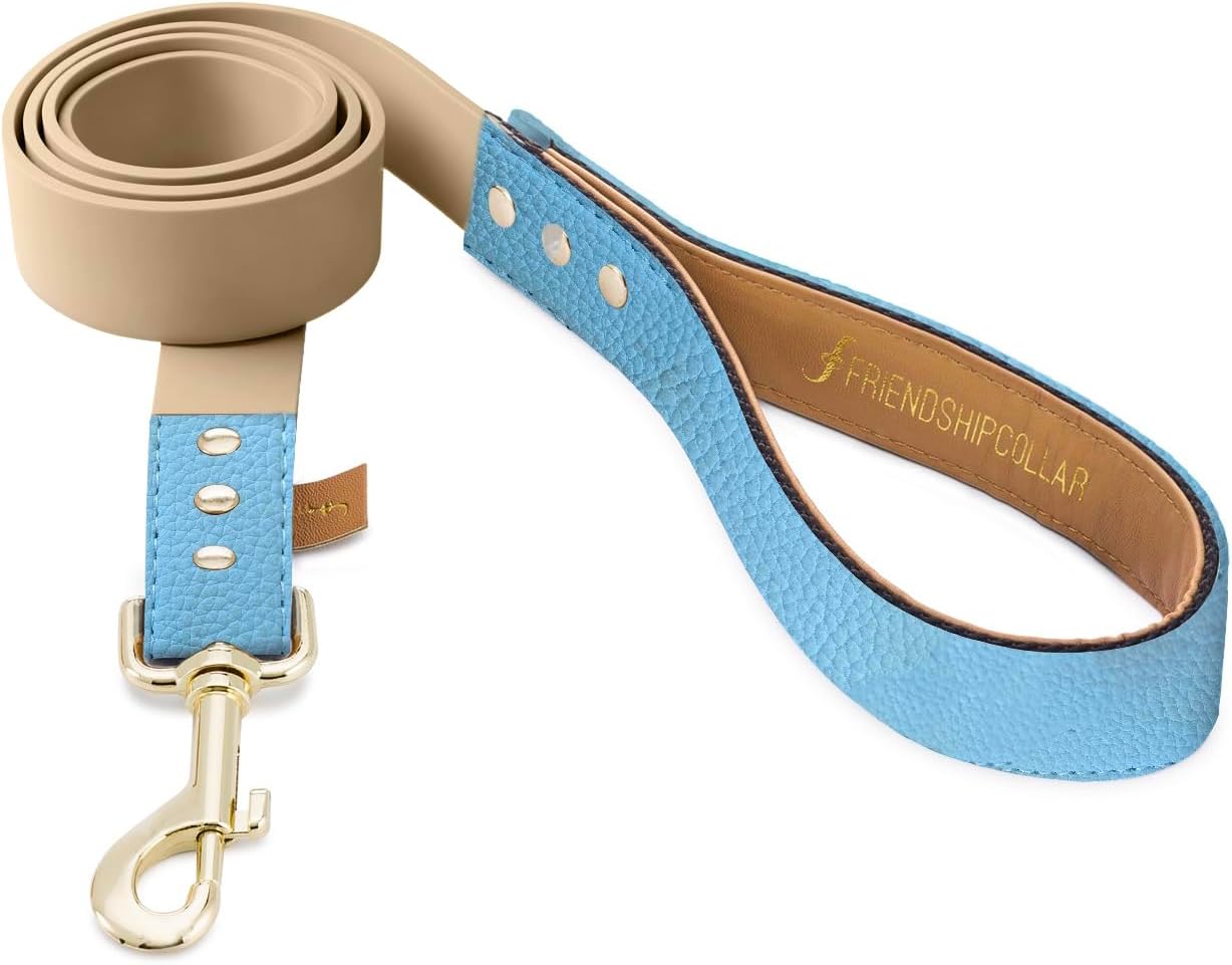 FriendshipCollar AQUA BLUE CAT COLLAR | Matching Cat Collar and Bracelet Set for Owner & Pet | Friendship Jewelry Set for Cat Mom and Cat | Cute Coordinated Pet Accessories | Gift for Cat Lovers | Vegan Leather