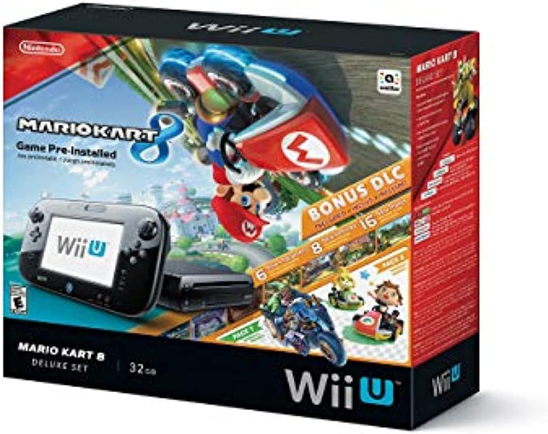 Nintendo Wii U Mario Kart 8 Deluxe Bundle 32gb black - WUPSKAGP (Renewed)