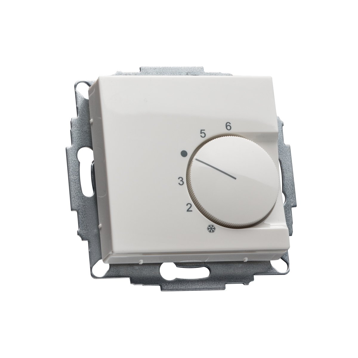 Halmburger Raumthermostat RTR-5510rg inkl. Busch Jäger balance® SI Rahmen 1721-914 in alpinweiß mit Abdeckung 55x55mm für Fußbodenheizung Stellantriebe 230V stromlos geschlossen