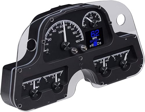 Miniatura 3 de Dakota Digital HDX-62T-FJ-K Compatible con 1962-84 Toyota FJ Sistema de Manómetro Personalizable de Aleación Negra