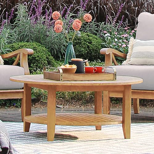 Cambridge-Casual-Arie-Patio-Coffee-Table-40-Inch-Natural-Teak Cambridge Casual Arie Patio Coffee Table 40 Inch Natural Teak