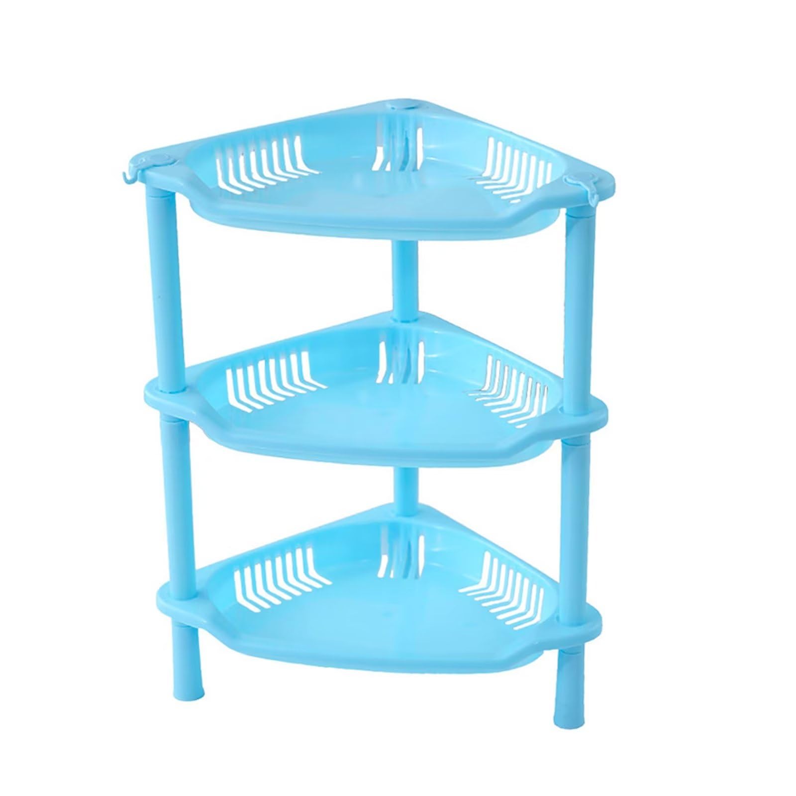 Typutomi 3 Tier Shower Caddy Organizer Shelf Corner Plastic Countertop Shelf Multifunctional Hollow Out Desktop Rack Cosmetic Storage