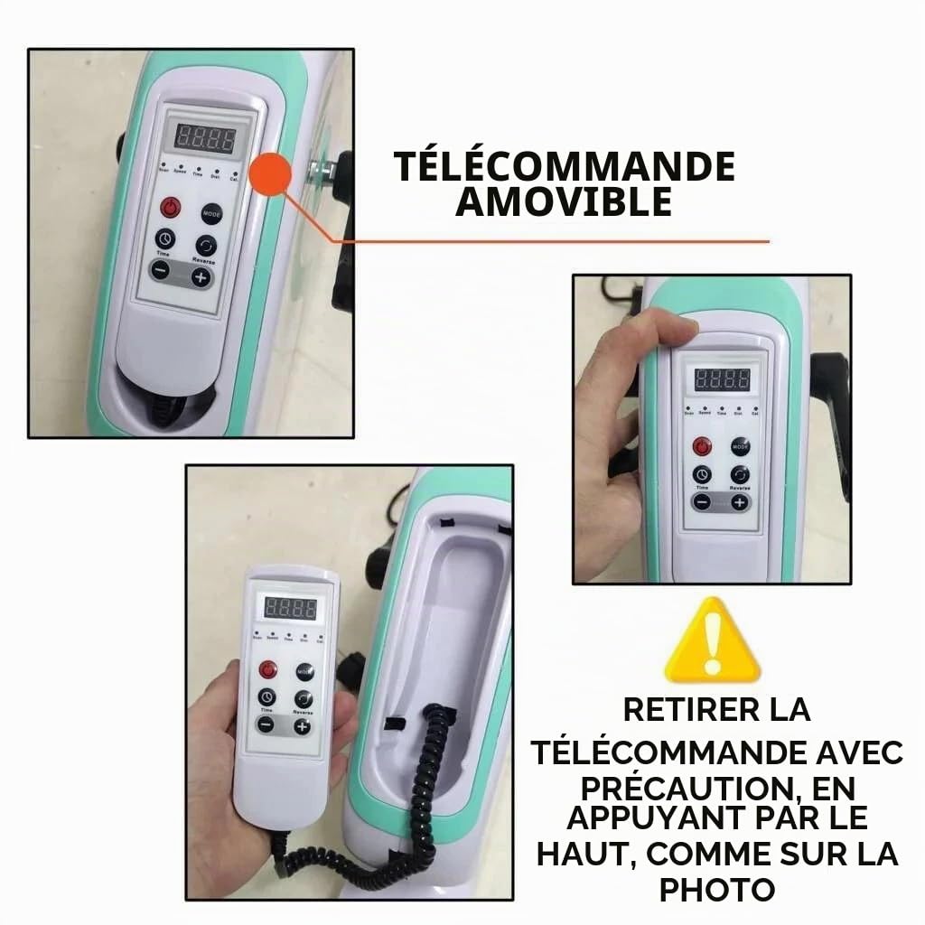 MedPlus Pédalier électrique pour thérapie de réadaptation / Mini cycleette gynastique Actif et Passif assisté pour Bras et Jambes avec Ordinateur de Bord