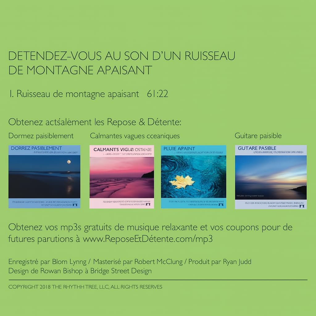 Ruisseau de montagne apaisant – Enregistrement naturel – Bruit blanc pour relaxation et sommeil