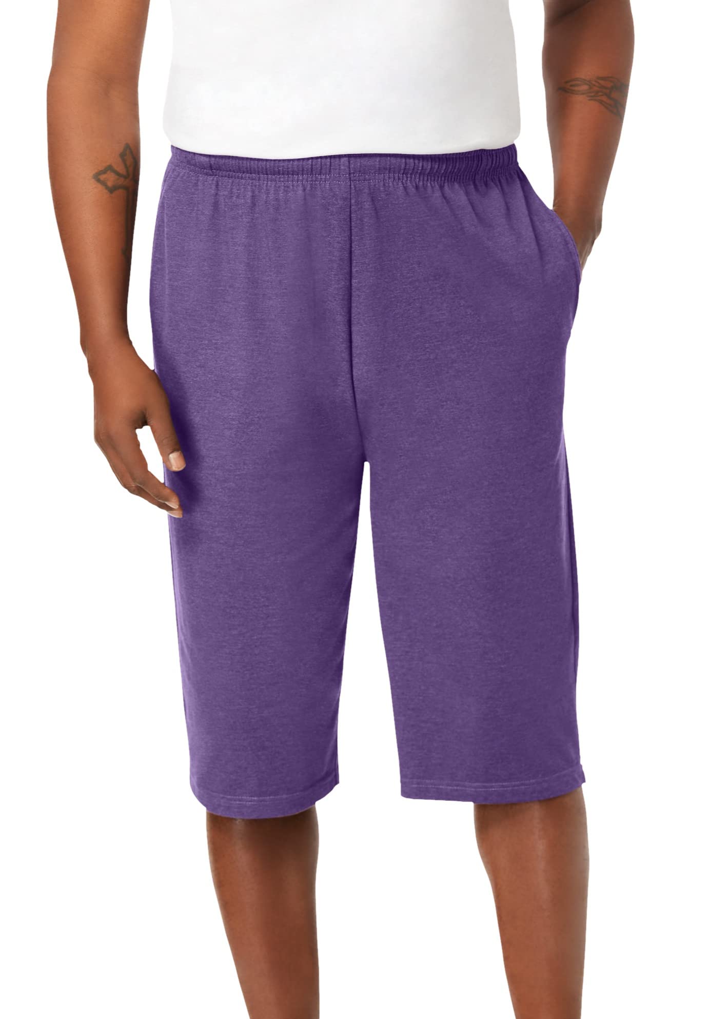 KingSize Men's Big & Tall Lightweight Longer Length Jersey Shorts