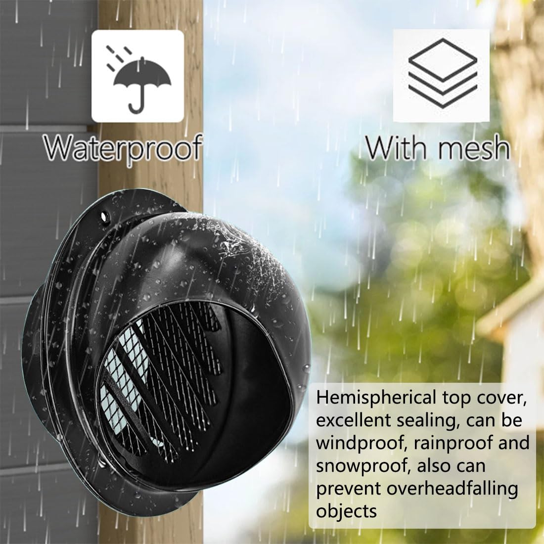 Rundes Belüftungsgitter 130mm - Edelstahl 304 Abluftgitter Für Haus Und Garage