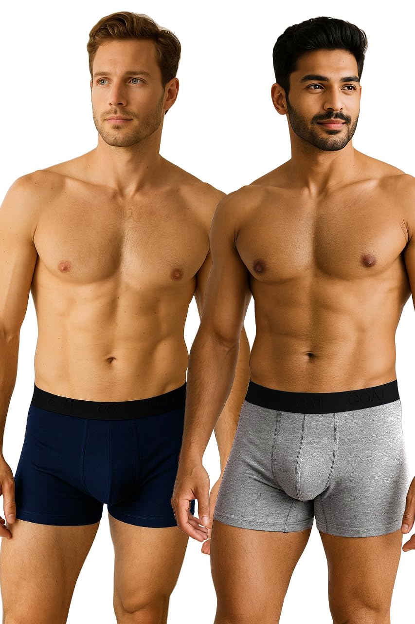 goat Mens Boxer Trunk Cotton Blend Pack of 2 Pieces-picture-52