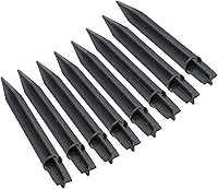 Cionyce 8-Pack 8.26" ABS Torch Stakes for Pathway Lights - Durable 0.82" Mounting Dia Solar Garden Path Replacements