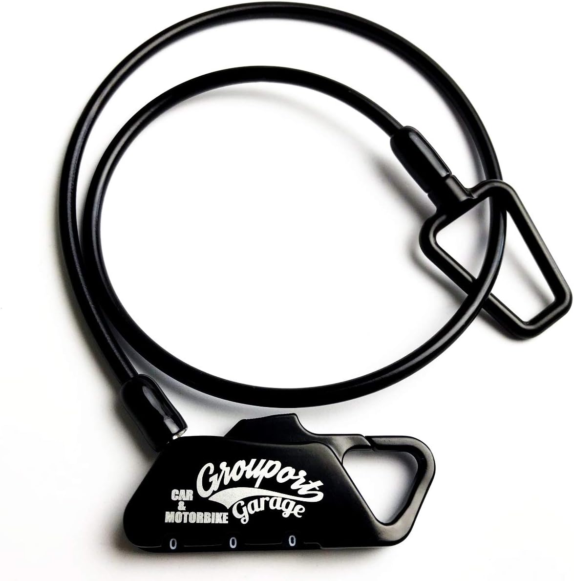 Grouportgarage ヘルメットロック メットロック Φ4x500mm ワイヤー ダイヤルロック バイク ヘルメット 鍵 カギ (Φ4x500mm, 黒)