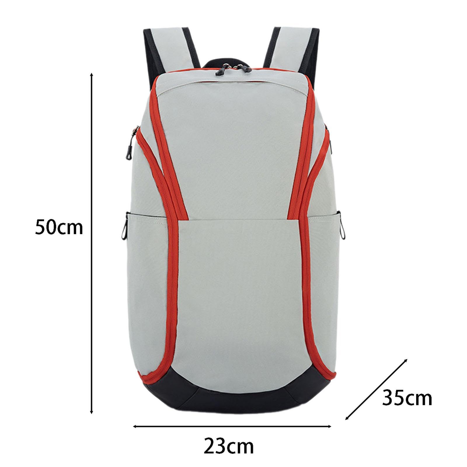 Arriba Multi-Sport Backpack with Ball Compartment, Multiple Pockets, Black/Gray/Red (Black/grey/red)