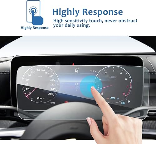 Miniatura 3 de LFOTPP Protector de pantalla de medidor digital para 2021 2022 B enz Clase C W206 2022 C300 Navegación de vidrio 9H Dureza 9H Panel de instrumentos