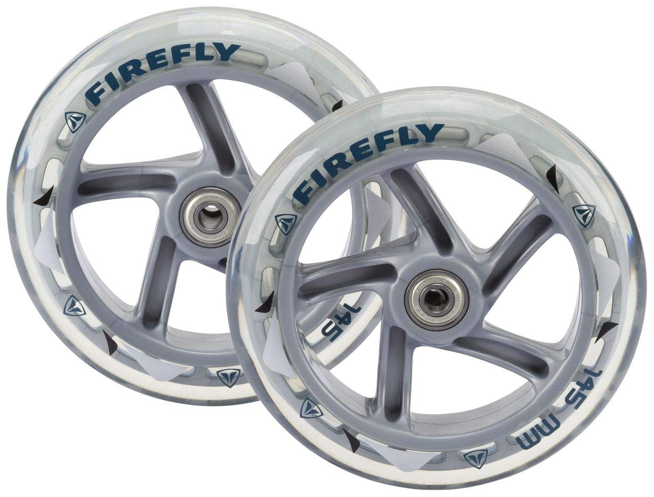 TOATELU 8 pièces Roues alignées, 72 mm roues inline transparentes argentées, pièces de patin à roulettes avec 16 roulements à billes, universel pour tous les types de patins à roulettes