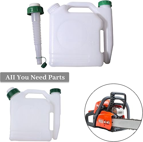 Miniatura 2 de HAISHINE Tanque de botella de mezcla de combustible de motor de 2 tiempos, contenedor de mezcla de combustible de 2 tiempos de 1.0 L, recipiente de
