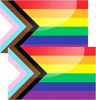 (Two Pcs) Boortight Rainbow Flag Decal, Gay Pride Lesbian Bisexual Transgender Car Sticker Weatherproof, Vinyl Stickers for Men Construction Welding Union Military Ironworker Lineman Oilfield Electrician Pipeliner, Funny Hard Hat Stickers for Welder Electrician Construction Union Military Lineman