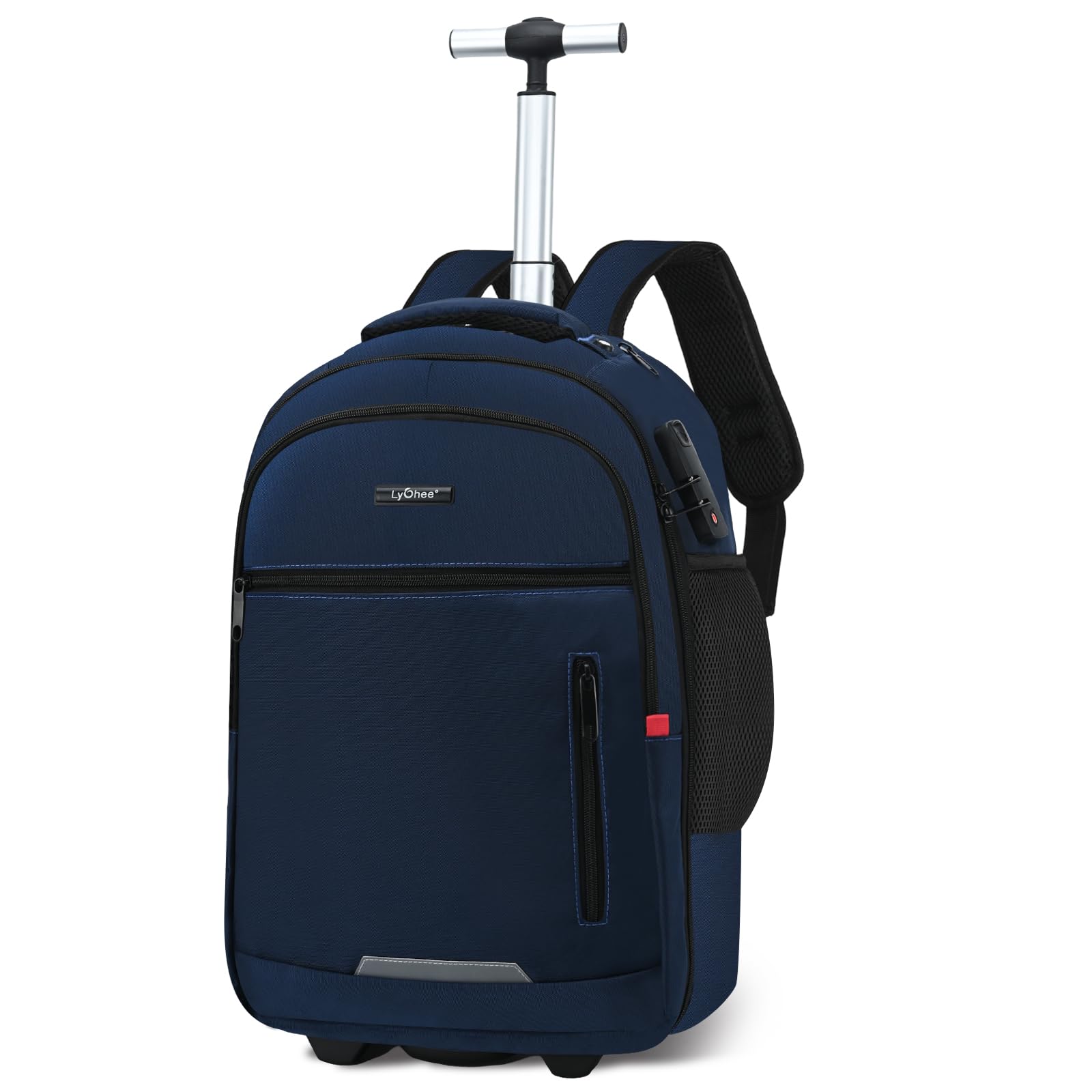 Lychee Mochilas Business - Mochilas con Ruedas - Bolsas de Lona con Ruedas - Mochilas para Equipaje - Bolsas con Ruedas - Bolsas con Ruedas para portátiles - Bolsas de Lona Impermeables (Azul)