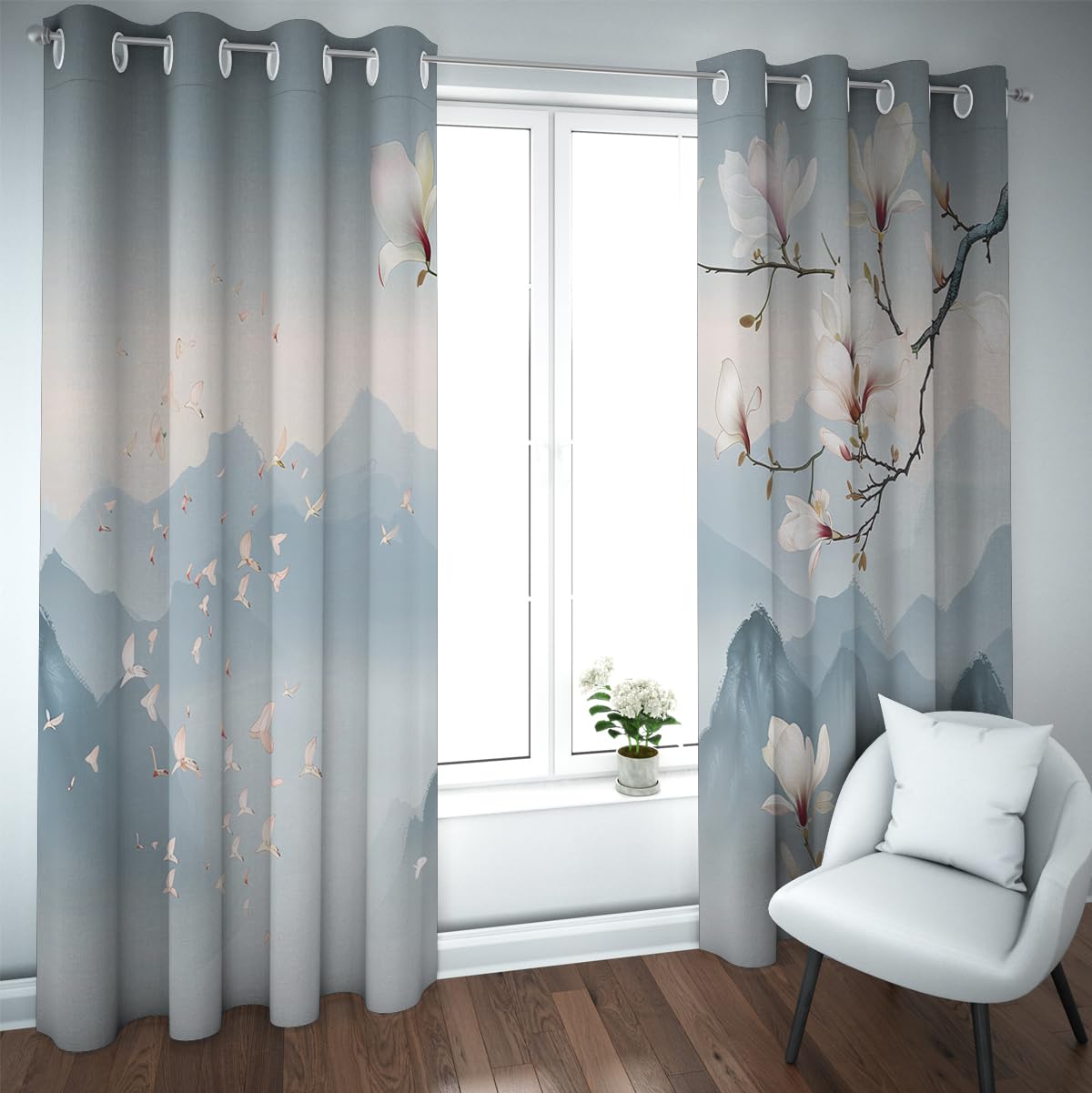 Rideaux occultants Magnolia pour une chambre parentale zen et tamisée