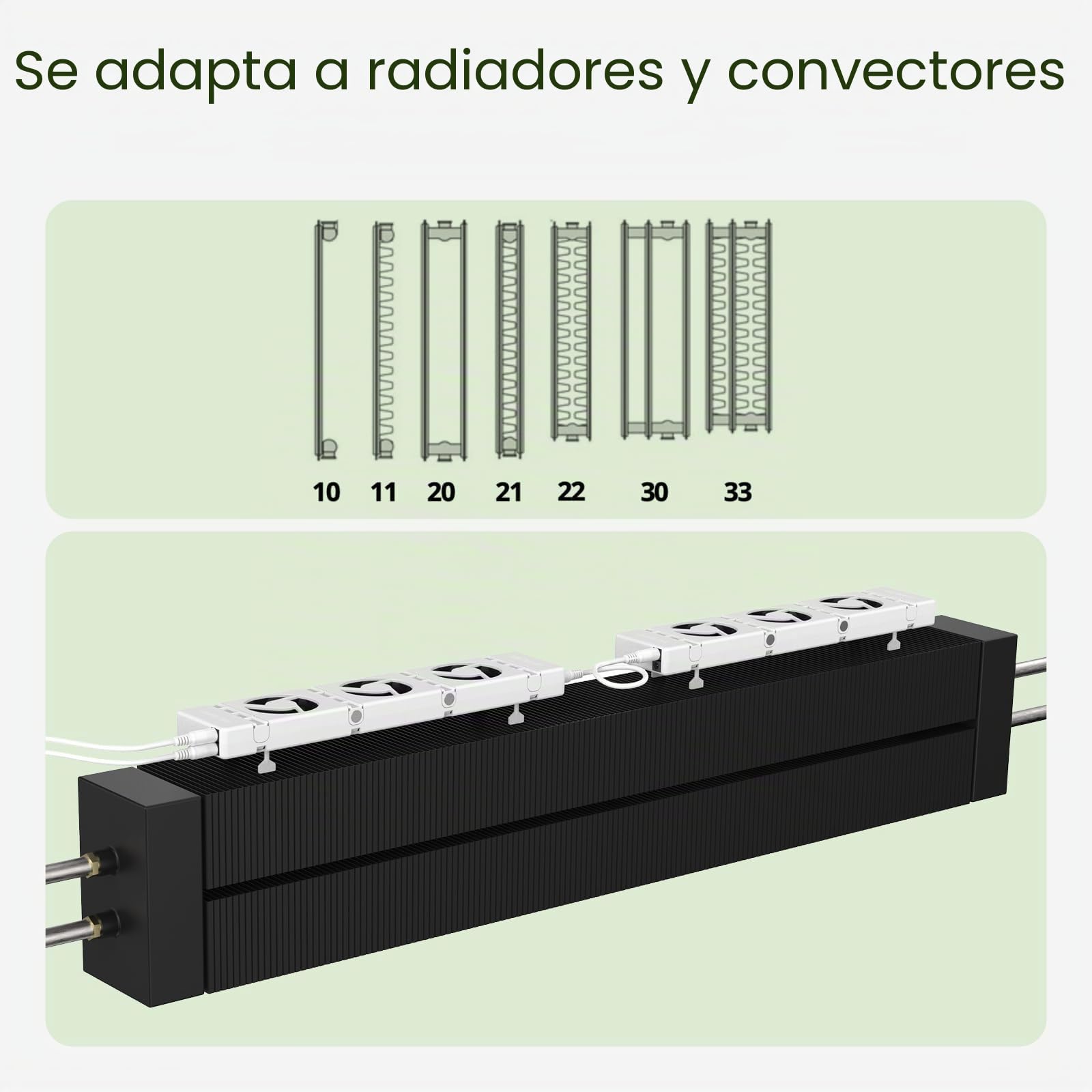 SpeedComfort Set de 3 Unidades: Ventilador de calefacción Inteligente para calefactores, Larga duración para calefactores y radiadores, para Ahorrar energía y costes de calefacción