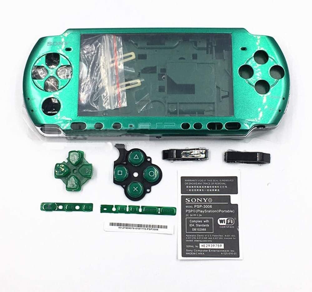 Full Housing Shell Case Cover with Buttons Set Screwdriver for PSP 3000 Game Console (Green)