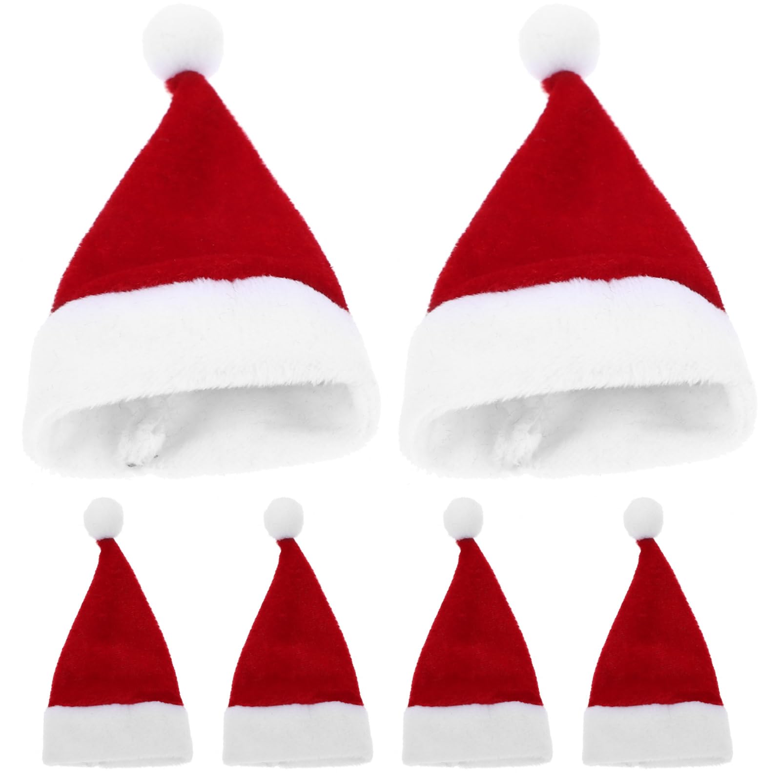10Pcs Mini Santa Hats for Lollipop Bottle Decorations Velvet Christmas Hat Party Supplies