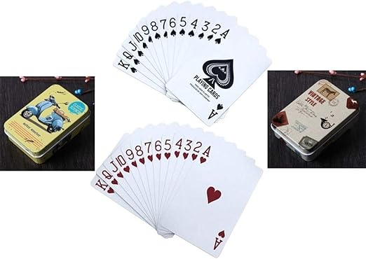 Amazon Co Jp Tx Girl プラスチックの徳州のトランプを遊んでカードのブリキ箱のpvcブリッジのトランプの防水トランプの贈り物の ボードゲーム Color Motorcycle A おもちゃ