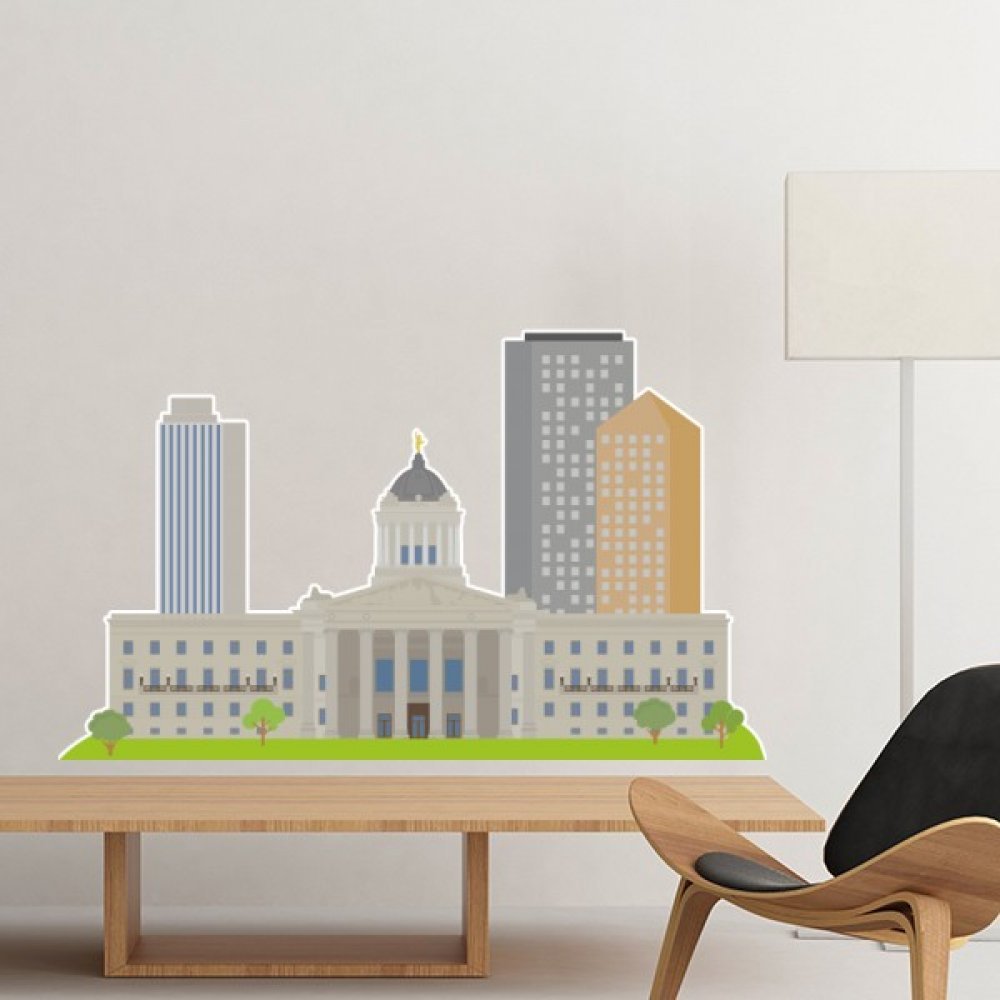 Sticker mural amovible Canada pour masquer les imperfections et colorer un mur blanc