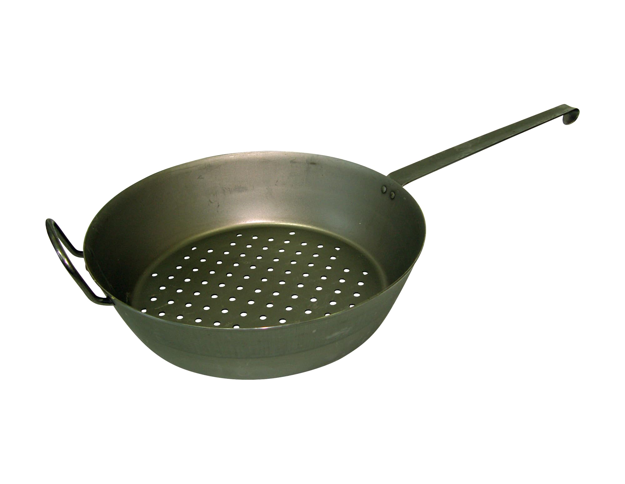 Riess, 0569-023, Maronipfanne Eisen 32, mit Gegengriff, EISENPFANNEN, Durchmesser 32 cm, Höhe 8,8 cm, metallic, Induktion