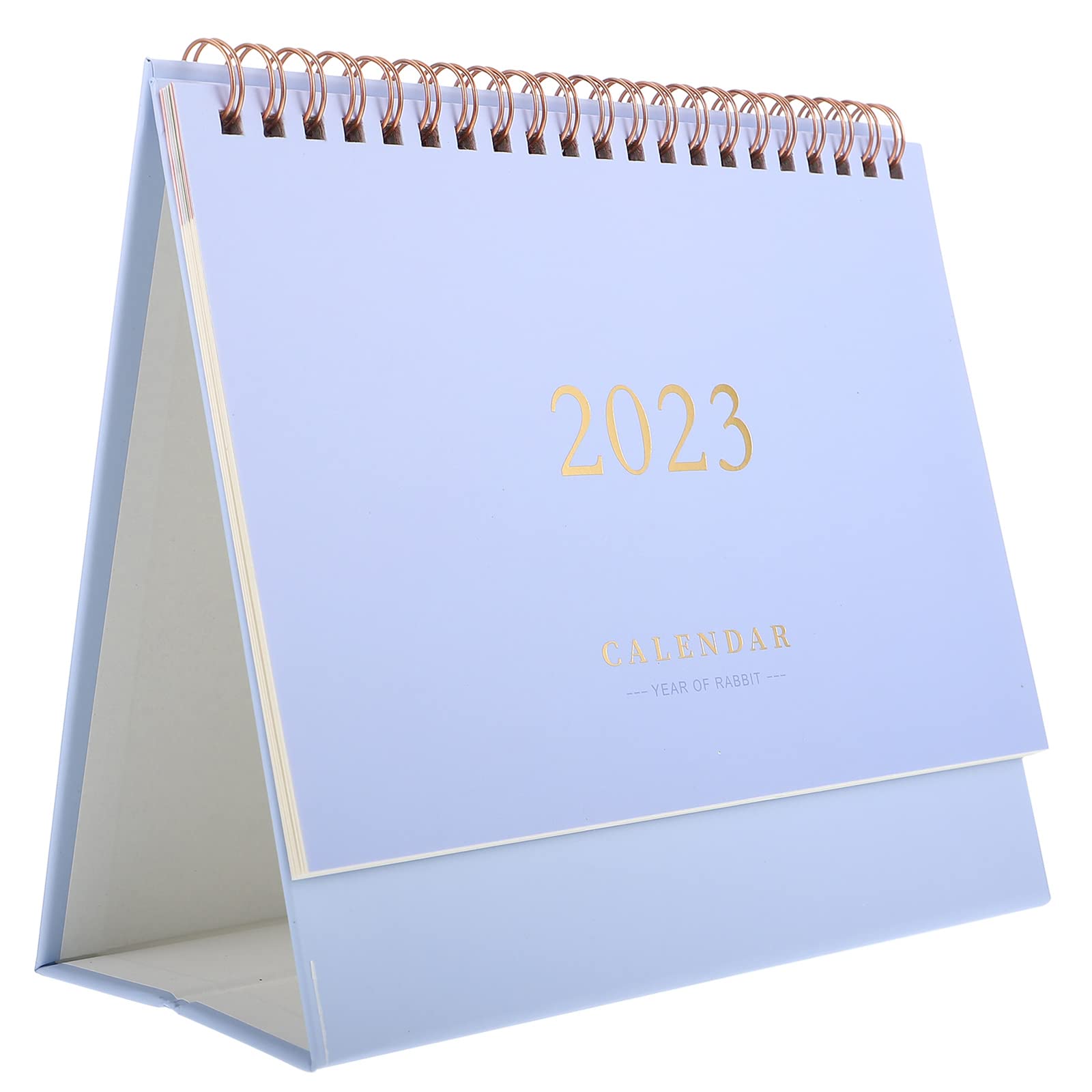 Nuobesty 2023 Desktop Calendar Stand Up Desktop Year Calendar Table Paper  Calendar Daily Scheduler Monthly Pages Easel Calendar (Purple)