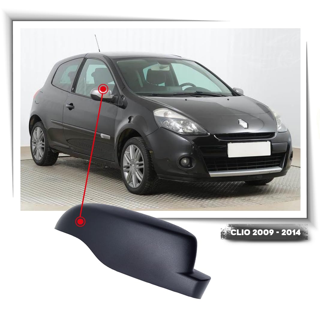 CG94 - Calotta Specchietto Retrovisore Nera per Auto R. CLIO III 2009-2014 - R. TWINGO II 2012-2014 (Lato Destro)