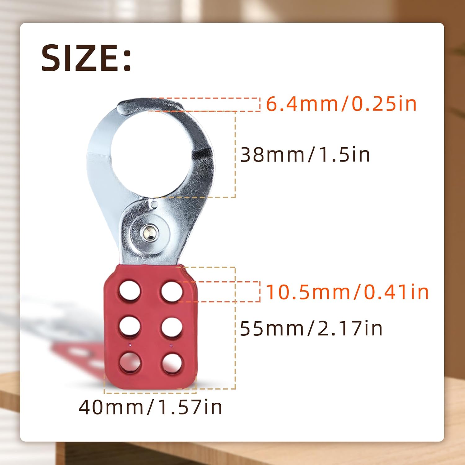 10Pcs Lockout Tagout Hasp, Safety Insulation Padlock Hasp with 6 Holes Interlock, Aluminium Loto Hasp Tag Lock Hasp for Multiple Management (1.5 inch Inside Jaw Diameter)