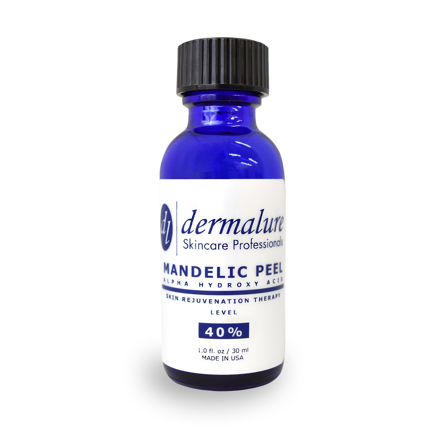 Mandelic Acid 40% AHA Alpha Hydroxy Peel Medical Strength Used For Rosacea, Cystic Acne, Blackheads, Pores, Whiteheads, Hyperpigmentation, Melasma, Age Spots, Sun Spots (1.0 fl. oz / 30 ml)