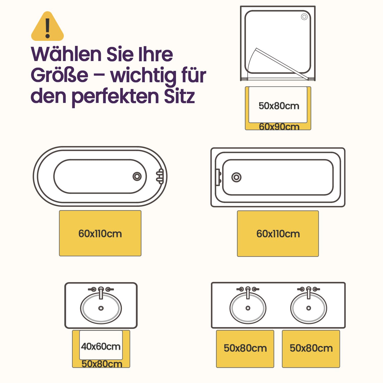 DEXI Badezimmerteppich 60 x 110 cm, weicher Badematte, rutschfest waschbar Badvorleger, Saugfähige Duschvorleger für Badezimmer, Dusche, Dunkelgrau