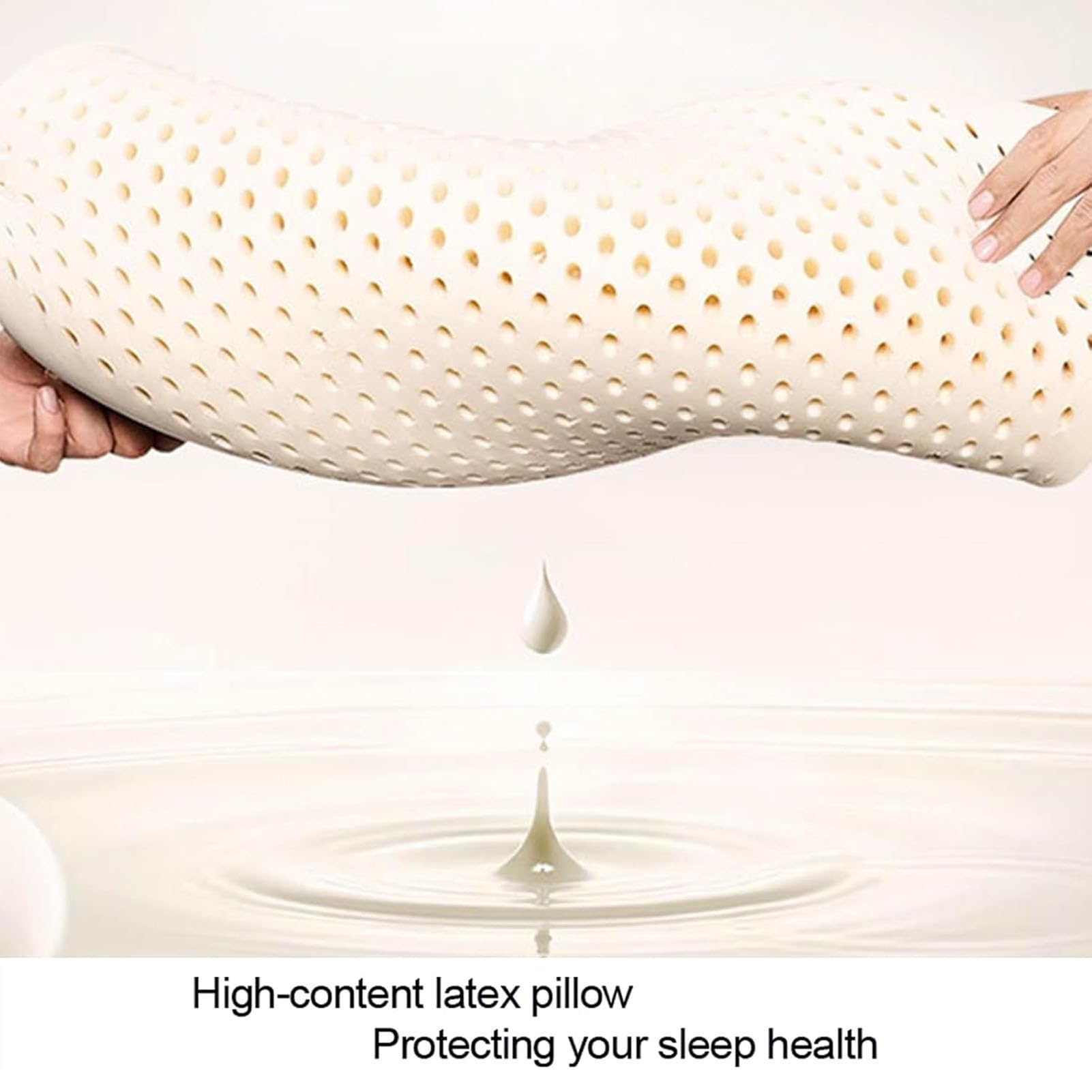 Cuscino in schiuma di lattice, design organico, ideale per chi dorme sul lato e sulla schiena