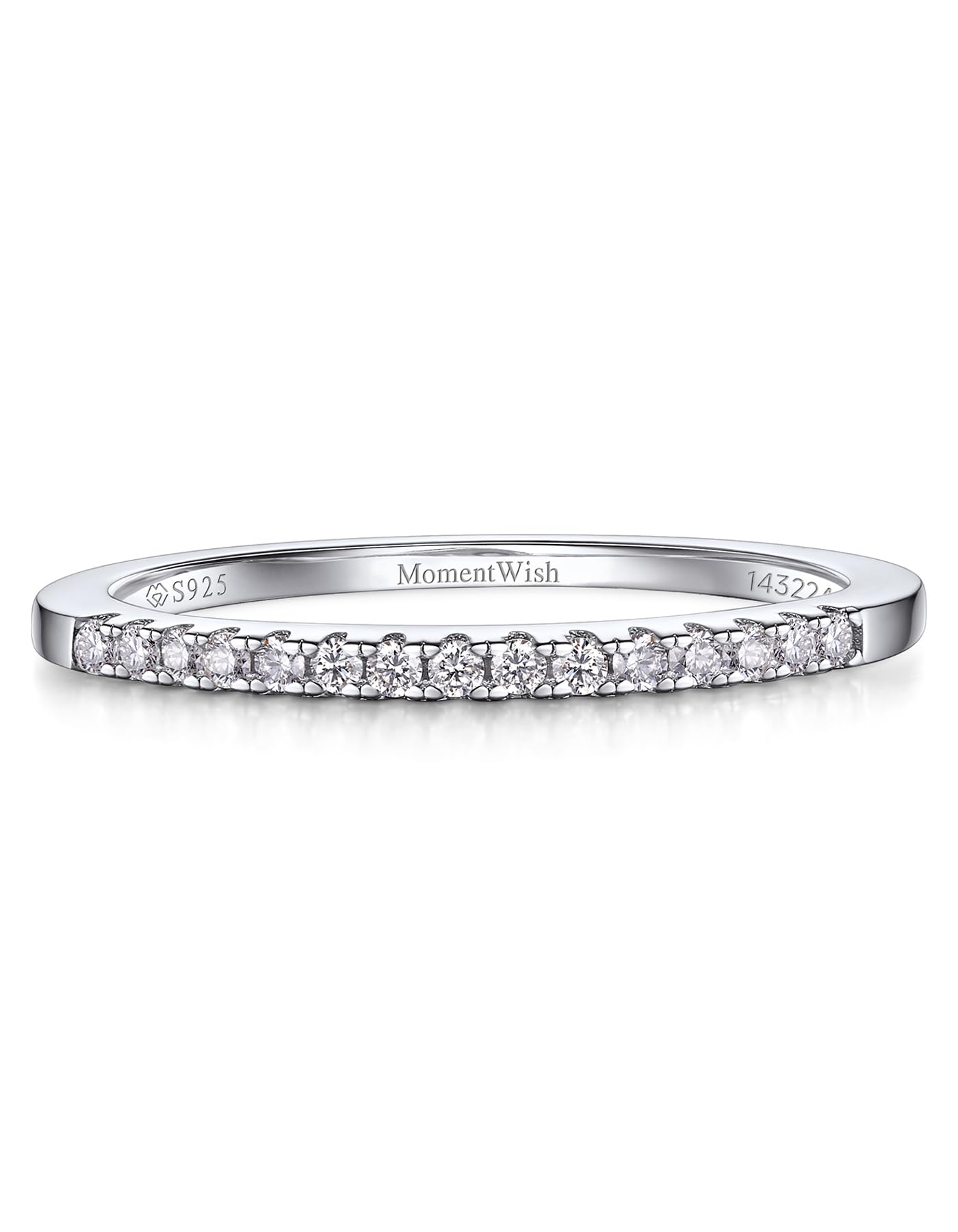 MomentWish Alianzas de Plata, Moissanita Diamante Anillo Mujer, con Certificato Gra, Oro/Oro Rosa/Plata de Ley 925. Regalos Para Parejas Aniversario