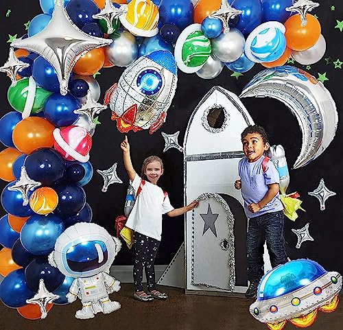 Lyland Outer Space Balloons Garland Kit Space Birthday Decorations Party Supplies For Boy Galaxy Space Theme Party Decorations Arch Kit For Kids Birthday Babyshower Universe Rocket Astronaut Set #TOP5