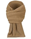 Écharpe en maille douce, en tricot à fines côtes.