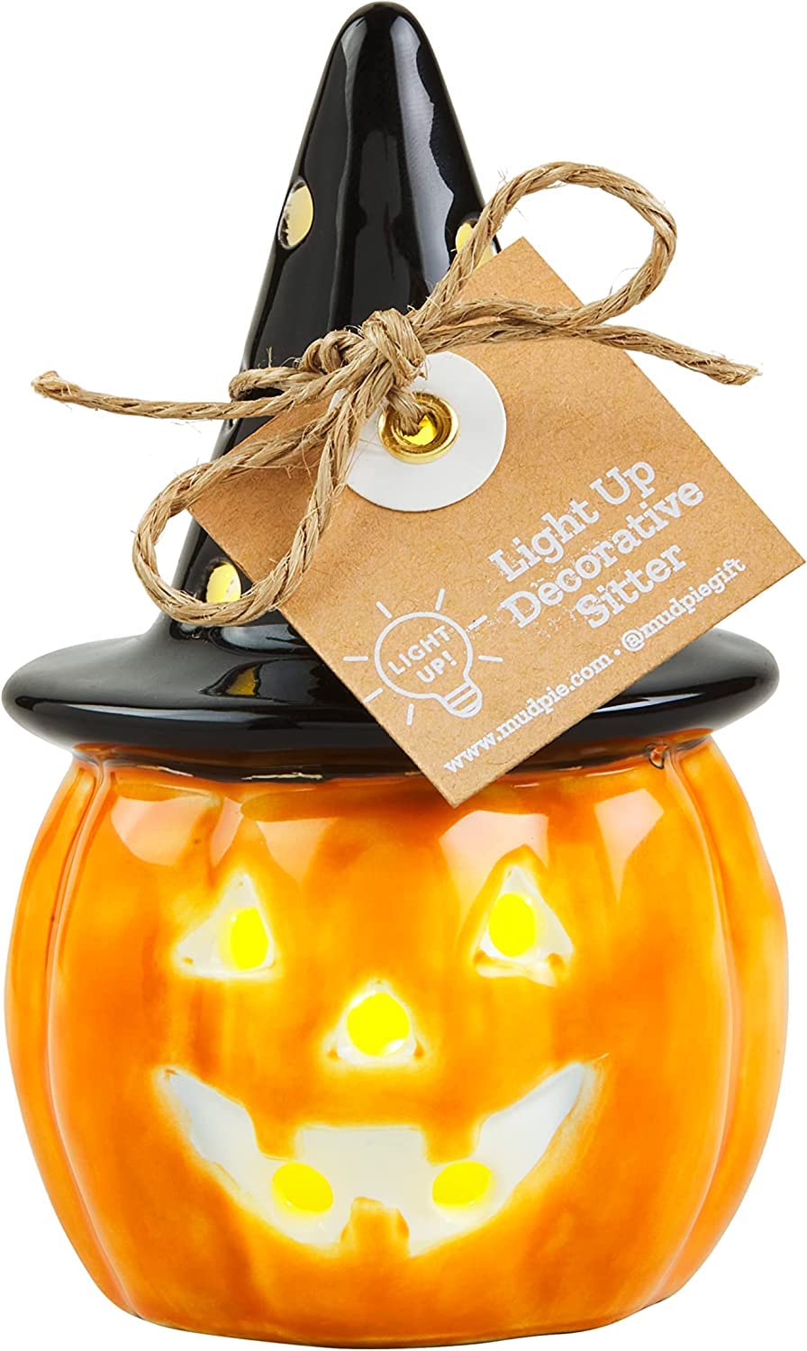 Mud PieLight Up Holiday Sitter, Pumpkin | Interchangable Sitter for Base