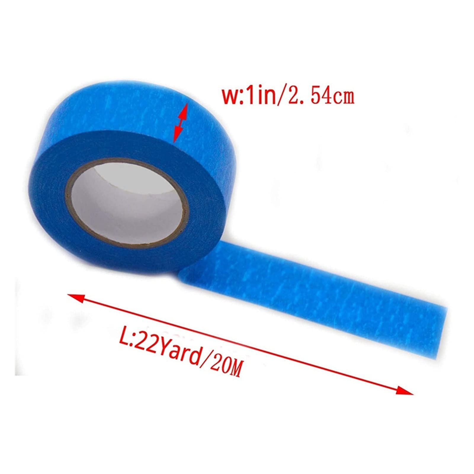 Cinta de Pinturas Azules de 6 Rollos - Cinta de enmascaramiento Adecuado para Bricolaje o Pintor Profesional (25 mm x 20m)
