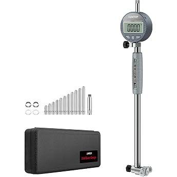 XUNTOP Digital Bore Gauge Dial Gauge Set Digital Mechanical Dial Gauge Gauge for Inner Diameter 50-160 mm 2-6 inch High Precision Internal Gauge for Measuring Inner Diameter
