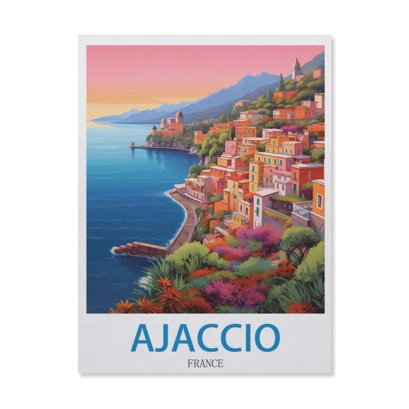 Tin Sign，Ajaccio France(20x30cm）
