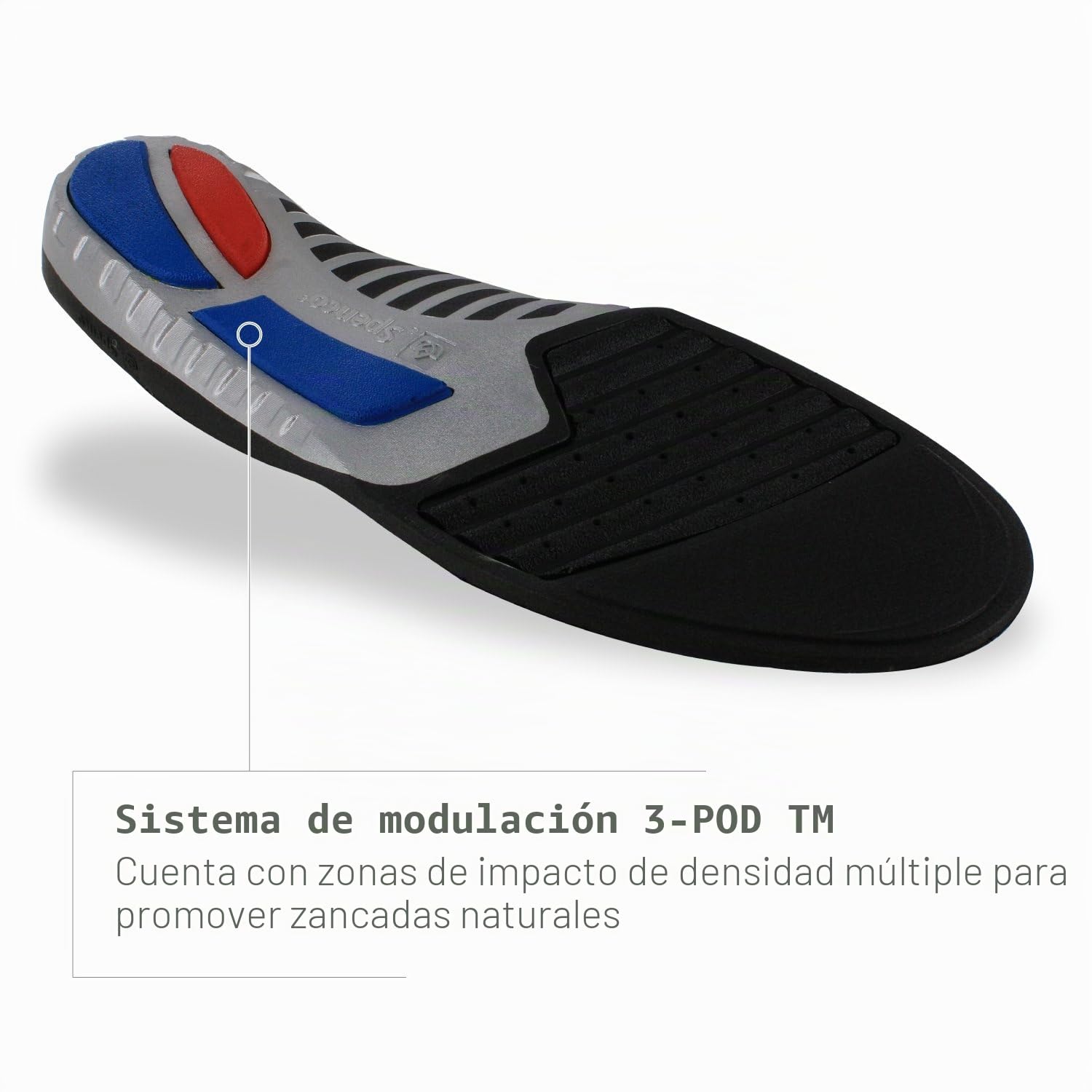 Spenco TOTALSUPPORT MAX 45-46 Plantillas/Cómodas, Blanco (Weiß), Talla Unica | Negro, EU 44-46; soporte de arco alto, copa de talón profunda, estabilidad y protección – para running y entrenamiento