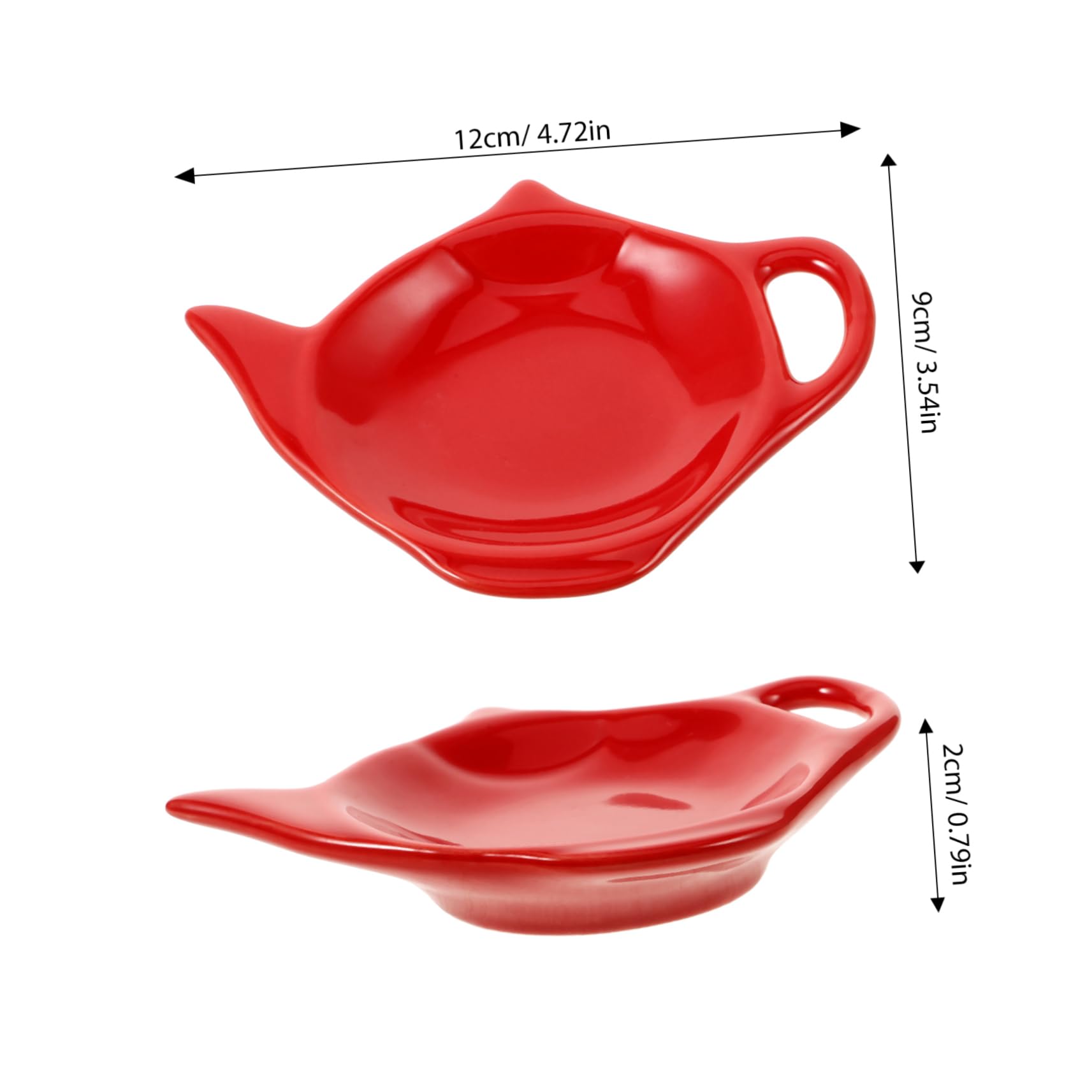 Ciieeo 2Pcs Teapot Shape Ceramic Tea Bag Dish Reusable Holder for Kitchen Multi Purpose Sauce Dish for Afternoon Tea Stylish Storage for Used Tea Bags and Seasonings