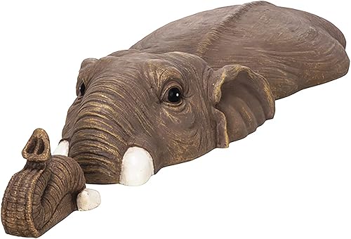 Design Toscano NG34904 En para una escultura de césped de elefante de natación, 28 "Wx8.5 Dx3.5 H, multicolor