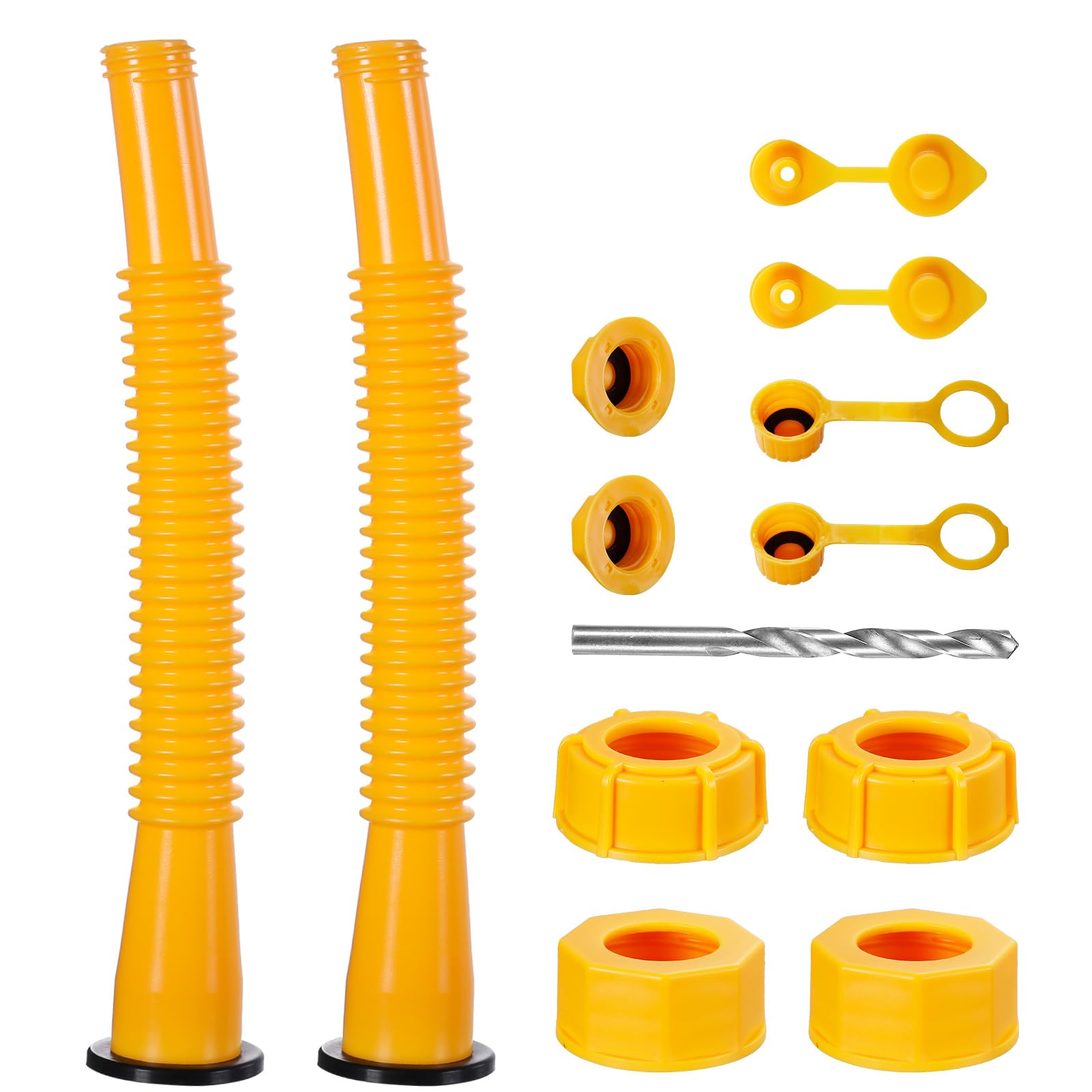 Extra Long Gas Can Spout Replacement, Gas Can Nozzle (2 Pack-Yellow)