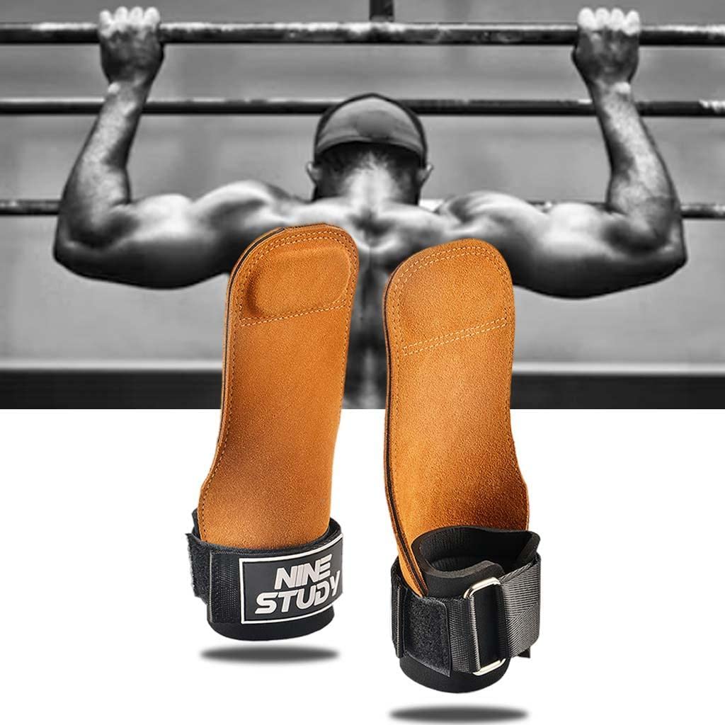 Cinghie da polso per sollevamento pesi, per sollevamento pesi, fitness, power training, spessore 3 mm, marrone