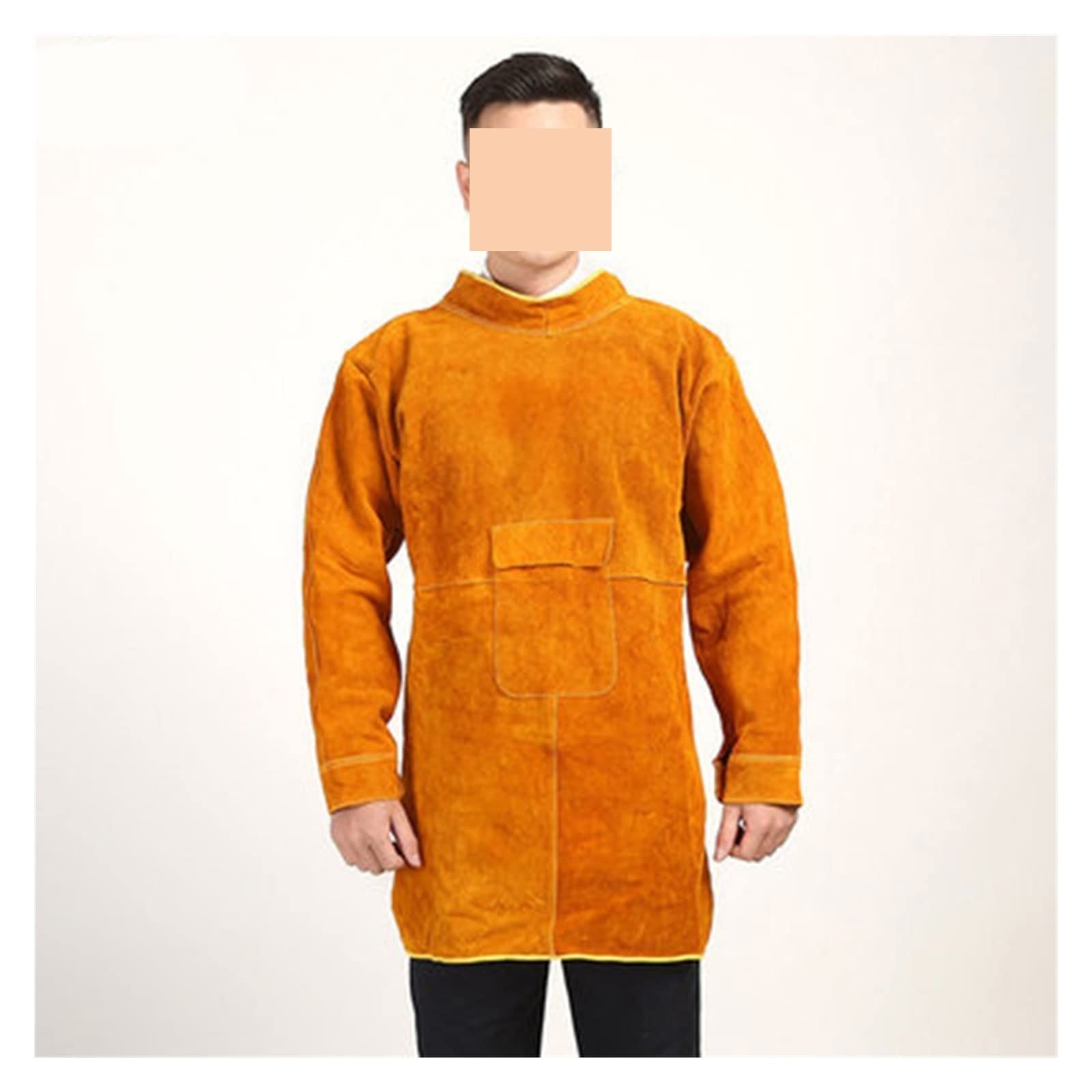 Tablier de soudage soudeur en cuir hommes et femmes, tablier réglable à haute température résistant aux vêtements travail(85CM)