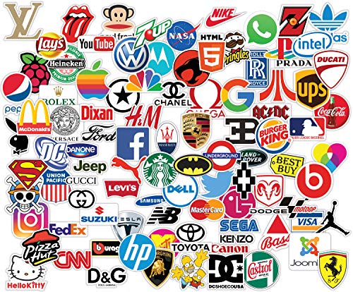 GamesMonkey Stickers, 100 stuks, gemengde merken, vinyl, glanzend