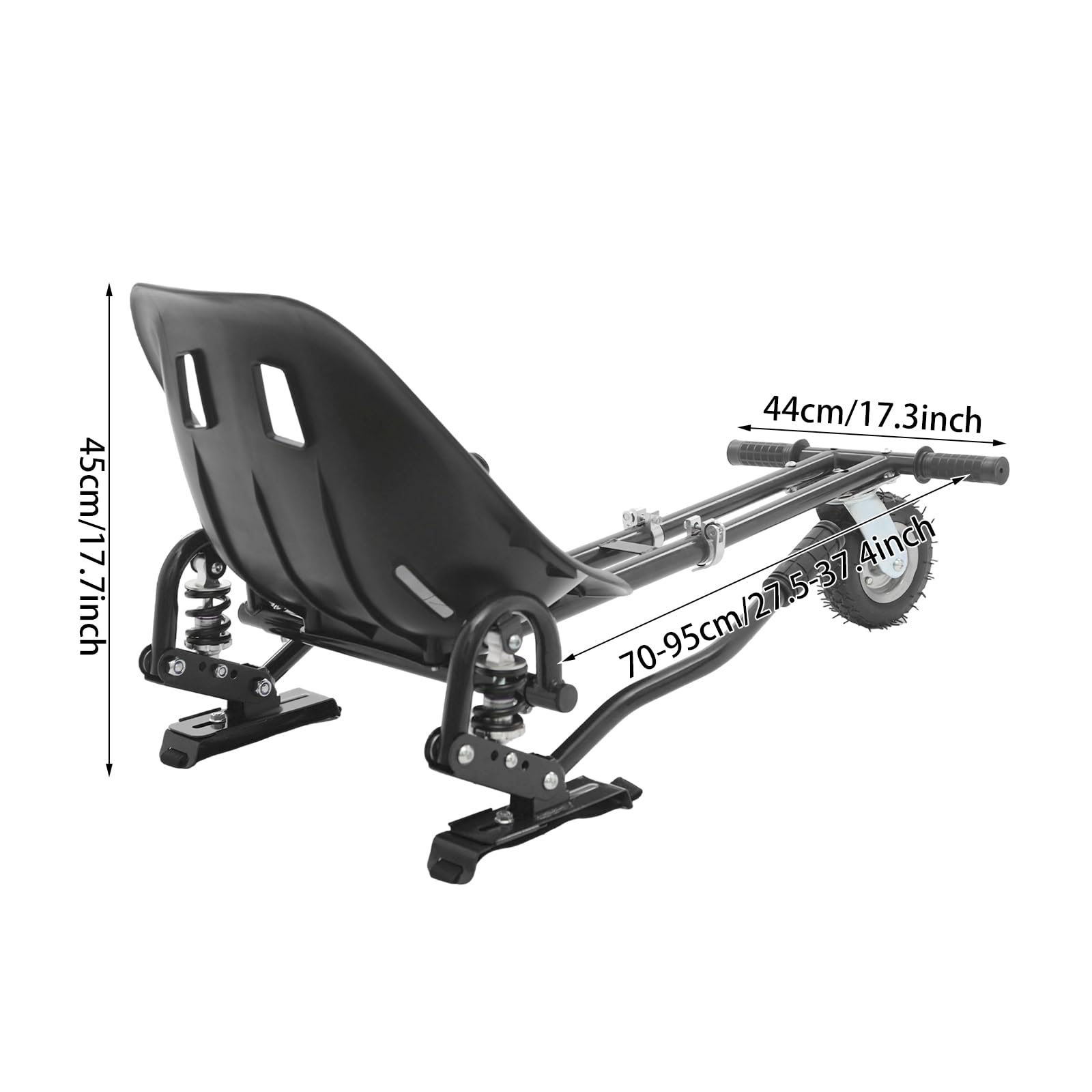 Siège d'hoverboard réglable pour trottinette auto-équilibrée, avec pneu avant, pour hoverboard de 6,5 à 10", accessoires universels et kit de mise à niveau pour enfants et adultes