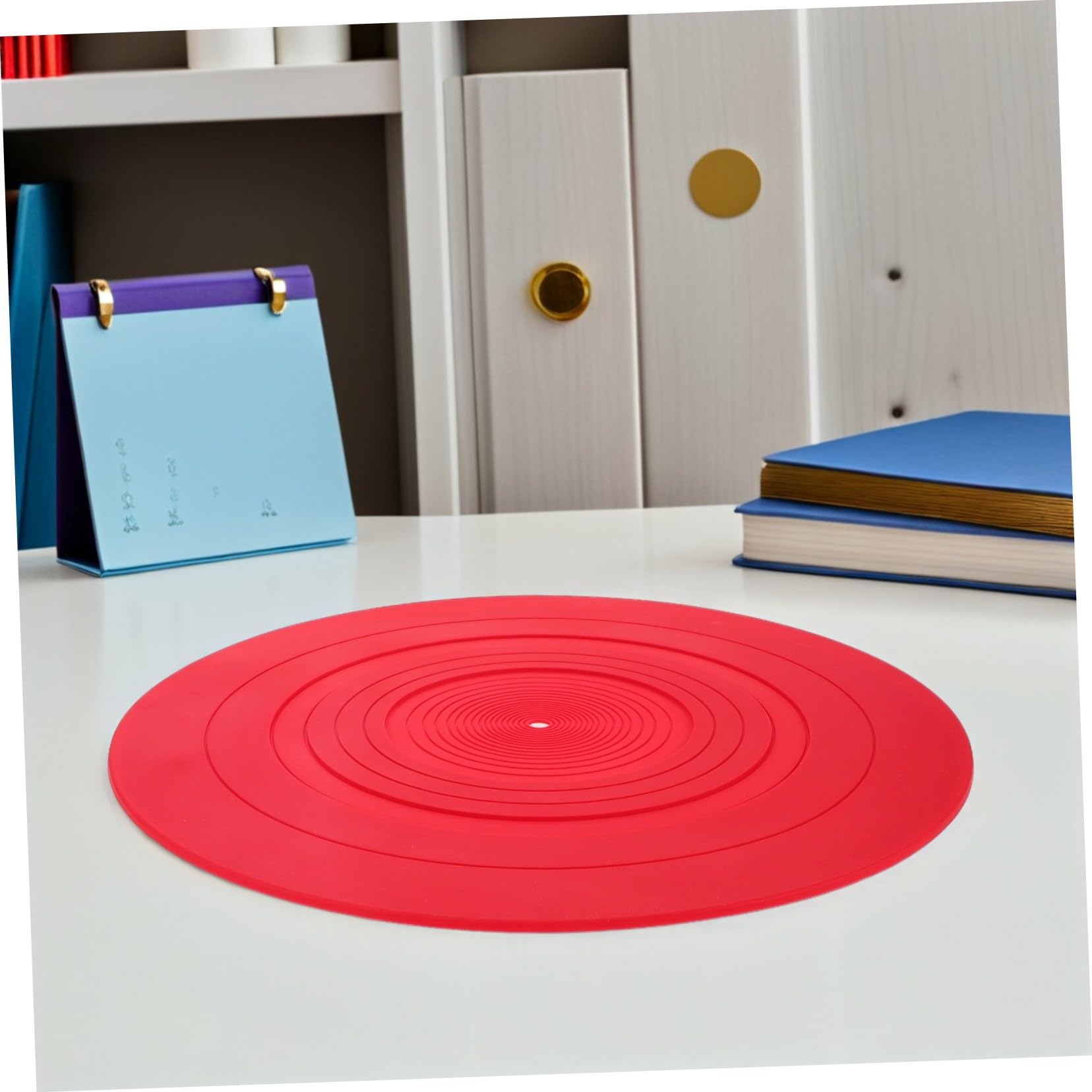 Alfombrilla de Silicona Antideslizante y Antiestática para Tocadiscos Protector Resistente y Flexible para Vinilos para Uso Doméstico y Mantenimiento Sencillo