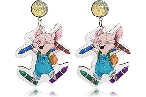 Adorable Hungry Caterpillar Dangle Earrings for Preschool Graduation