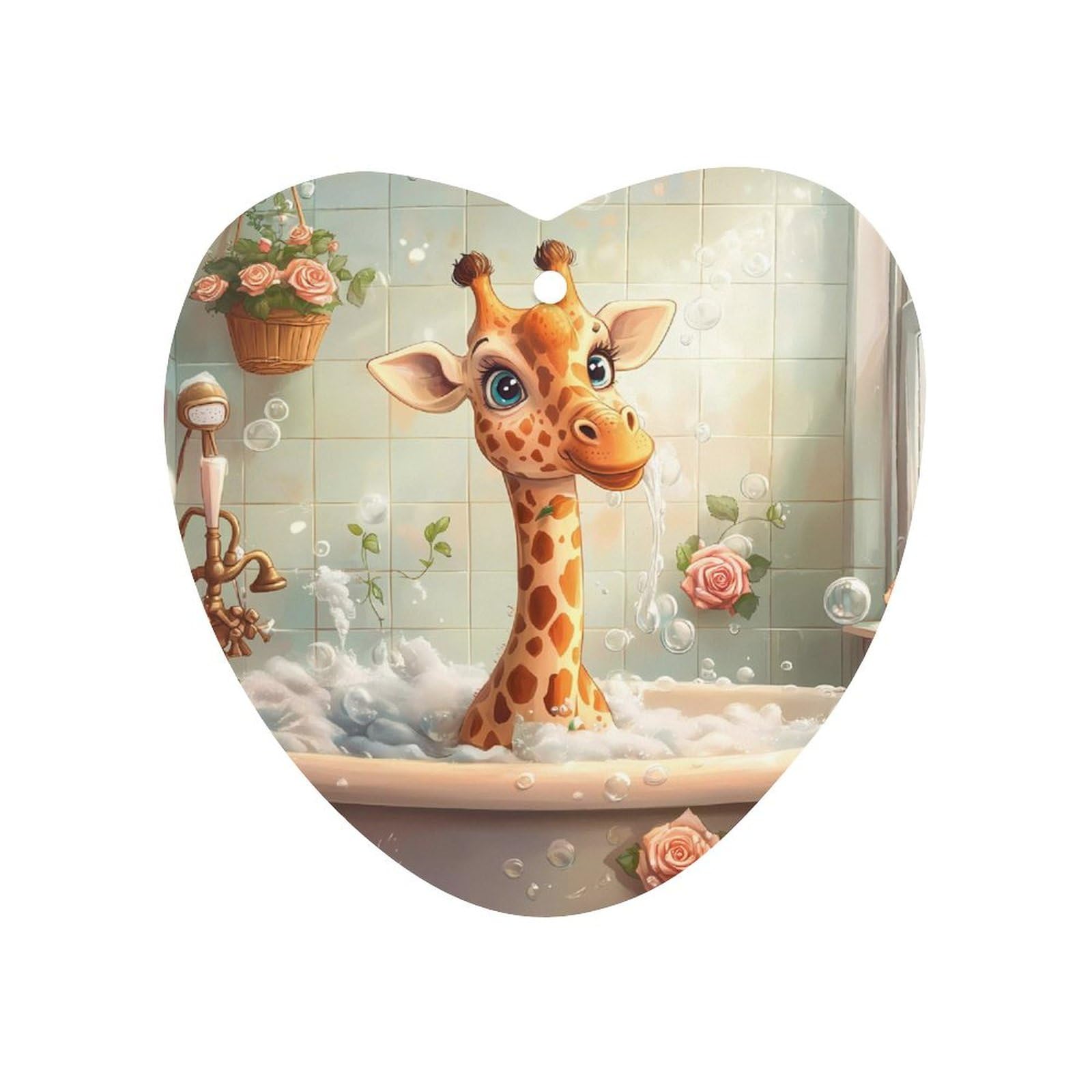 Funny Bathroom Giraffe Car Air Freshener Hanging Aromatherapy Tablets for Car Accessories Love form